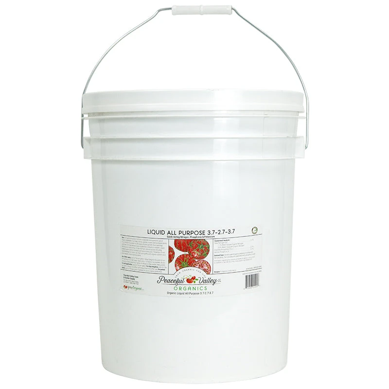 Peaceful Valley Organics All Purpose Liquid Fert 3.7-2.7-3.7 (5 Gal) 3 Peaceful Valley Organics All Purpose Liquid Fert 3.7-2.7-3.7 (5 Gal)