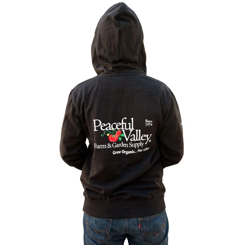 Peaceful Valley Hooded Zipper Sweatshirt - XL (Black) 4 Peaceful Valley Hooded Zipper Sweatshirt - XL (Black) - Billede 2