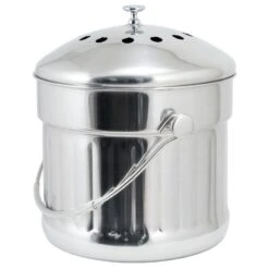 Jumbo Stainless Steel Compost Pail (1.5 Gal)
