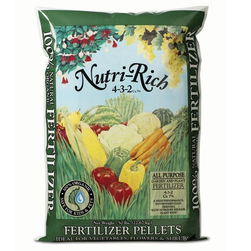 Nutri-Rich 4-3-2 Fertilizer Pellets (50 Lb) 3 Nutri-Rich 4-3-2 Fertilizer Pellets (50 Lb)