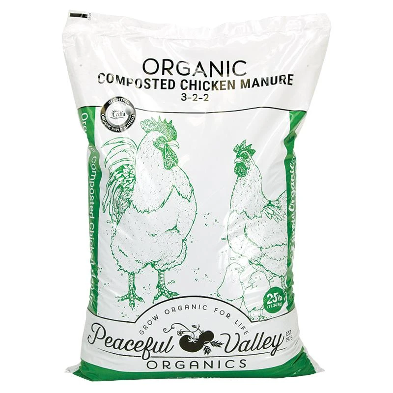 Peaceful Valley Organics Premium Composted Chicken Manure 3-2-2 (25 Lb) 3 Peaceful Valley Organics Premium Composted Chicken Manure 3-2-2 (25 Lb)